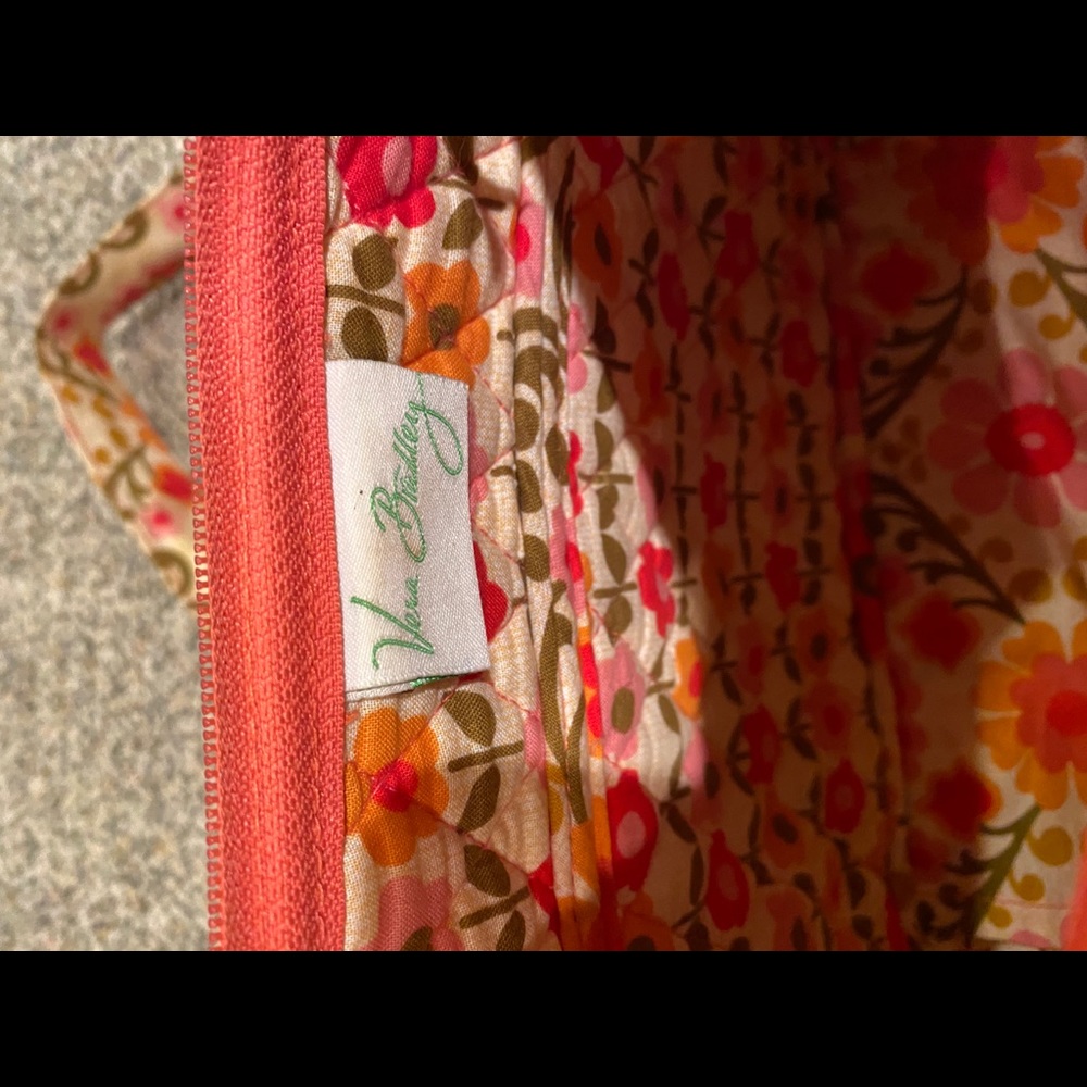 Vera Bradley pink and orange flower print bag - Picture 6 of 11